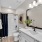 Bathroom with double sink & shower