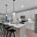 Kitchen with stainless steel appliances